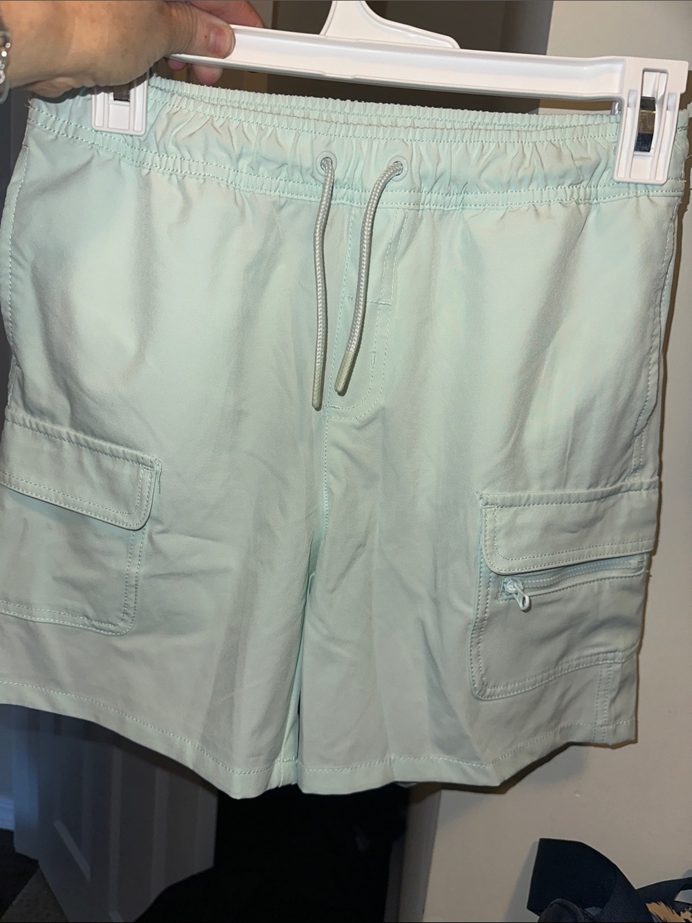 Cat & Jack Light Mint Green Cargo Swim Shorts